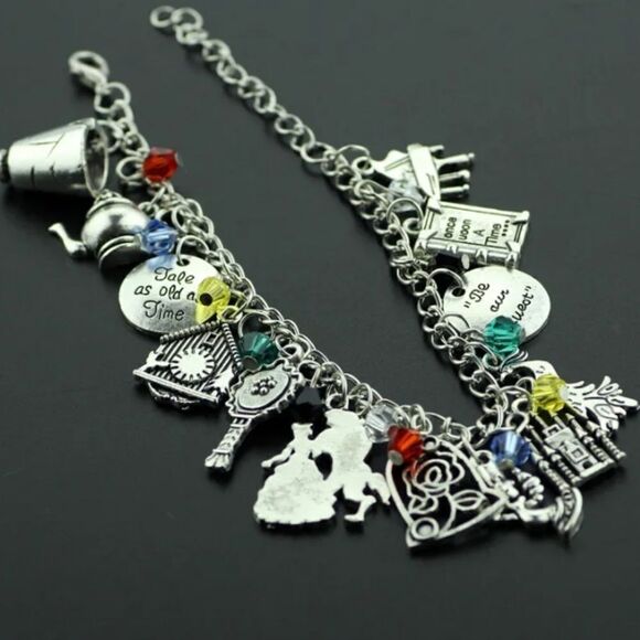 Disney Vintage Belle Beauty and the Beast  Charms Bracelet - Picture 3 of 6